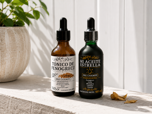 KIT PRE CHAMPU PARA EL CRECIMIENTO CAPILAR|TONICO DE FENOGRECO +ACEITE ESTRELLA
