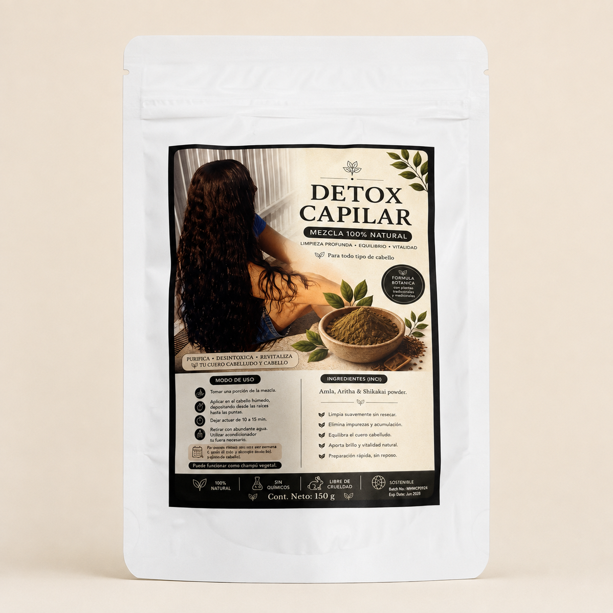 Detox Capilar- ELIMINA RESIDUOS, CASPA, EXCESO DE SEBO