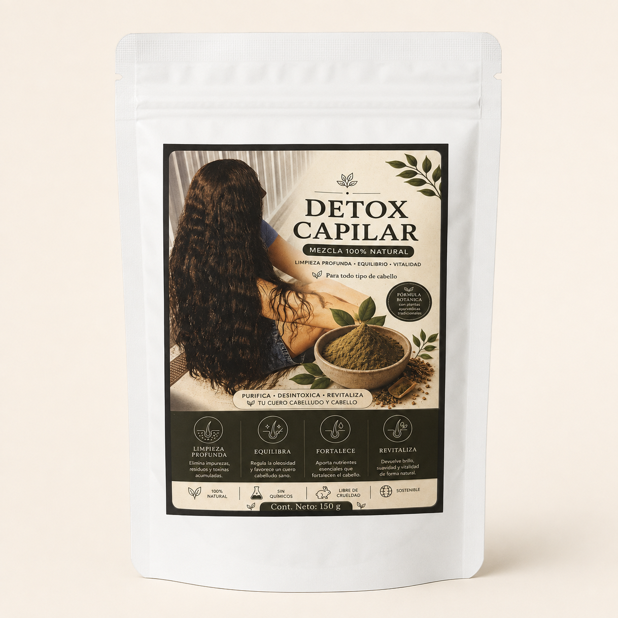 Detox Capilar- ELIMINA RESIDUOS, CASPA, EXCESO DE SEBO